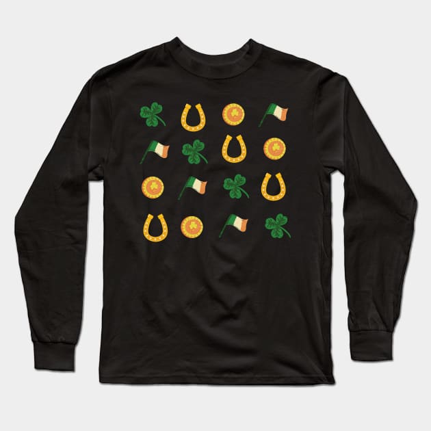 Lucky Charm St Patricks Day Long Sleeve T-Shirt by Luna The Luminary